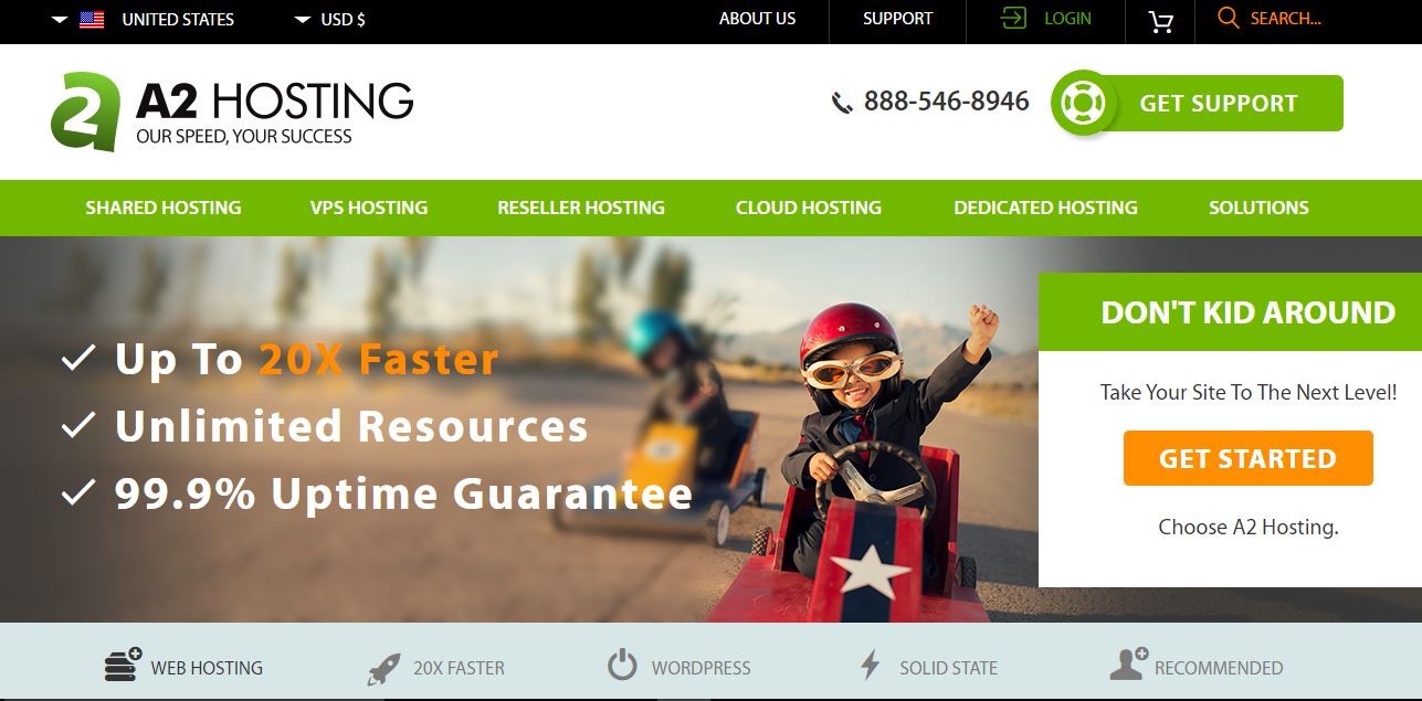 A2 hosting, one of the best 10 web hosting accounts