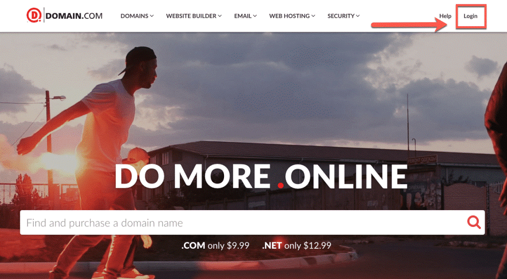 domain.com homepage