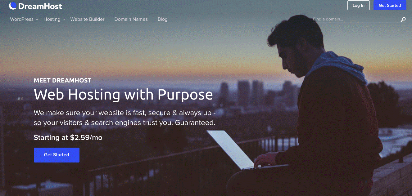 dream host homepage