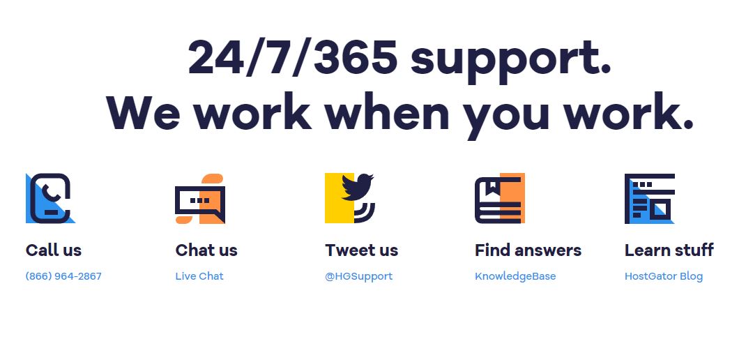 HostGator Web Host 24/7 support