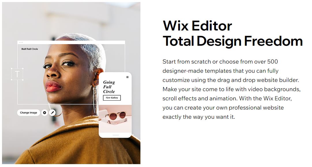 Build and manage websites, web applications with Wix Editor