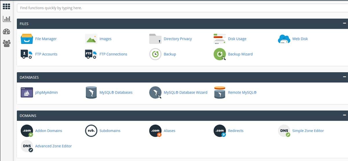 cPanel webhosting sneak peek