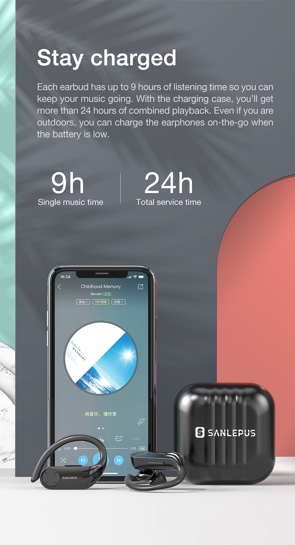 Bluetooth Earphones with LED Display Bluetooth Earphones with LED Display